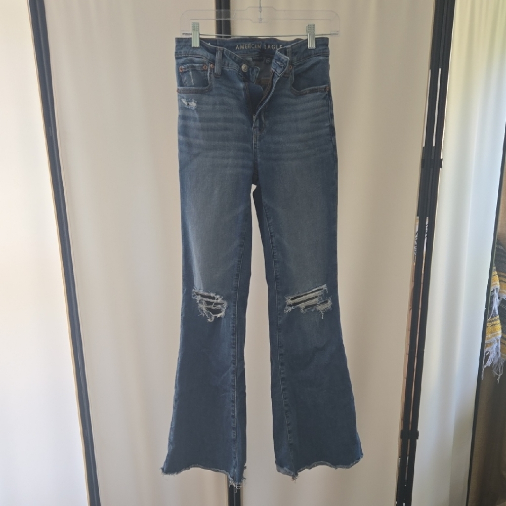 American Eagle Outfitters Women's Flare Jeans in Blue